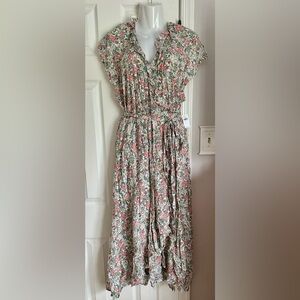 Floral Print Wrap Women's Dress